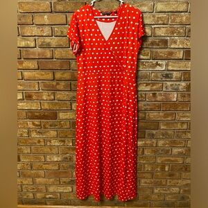 Red Polka Dot Maxi Dress